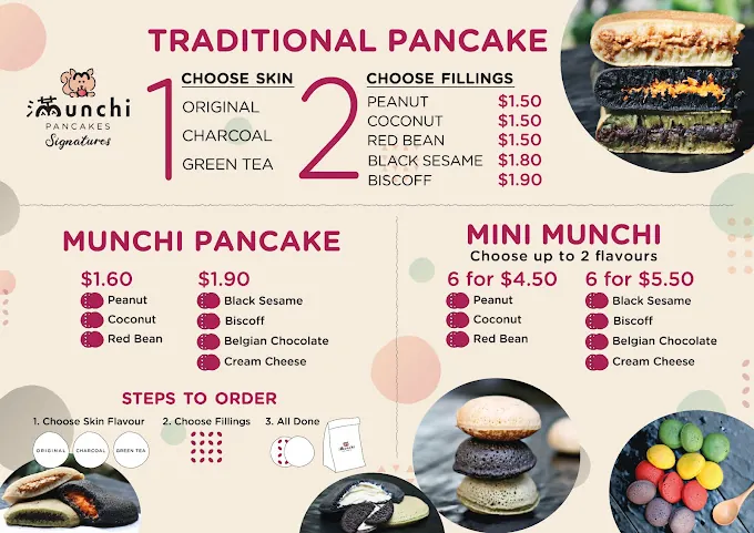 Munchi Pancakes Signature Menu Singapore